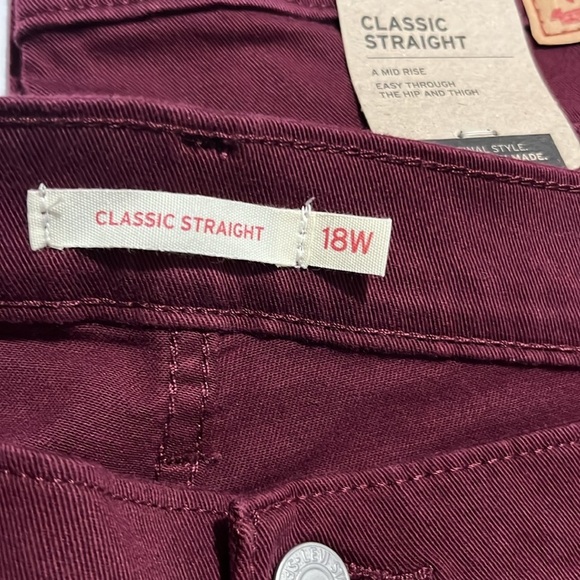 Levi's Deep Red Denim Pants - Picture 7 of 14